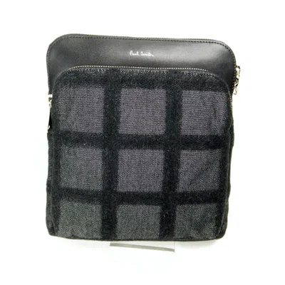 Paul Smith Acrylic Leather Shoulder Bag In Black