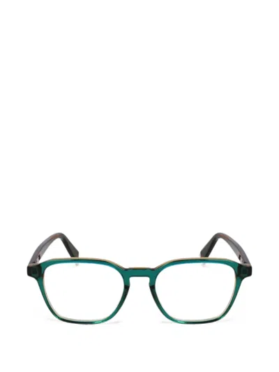 Paul Smith Adbroke Geometric-frame Glasses In Green