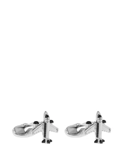 Paul Smith Aeroplane Cufflinks In Brown