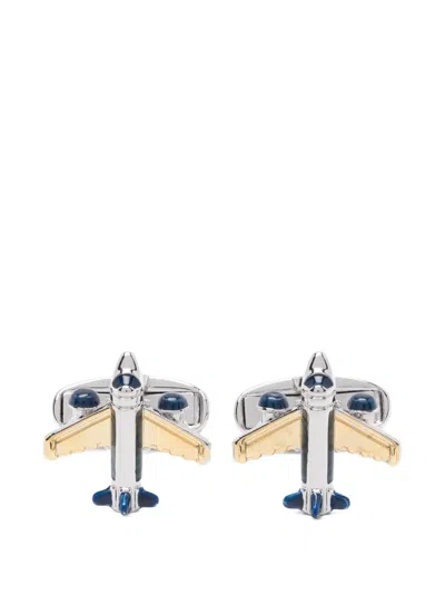 Paul Smith Aeroplane Cufflinks In Metallic