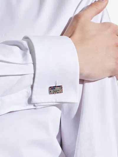 Paul Smith Airmail Cufflinks In Gray