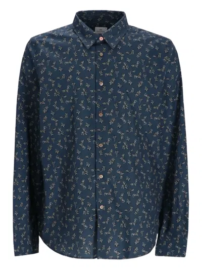 Paul Smith All-over Print Cotton Shirt In Brown