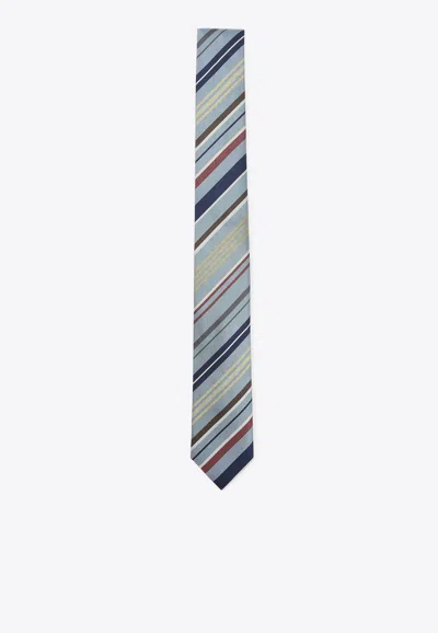 PAUL SMITH ALL-OVER STRIPES SILK TIE