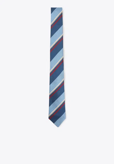 PAUL SMITH ALL-OVER STRIPES SILK TIE