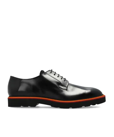 Paul Smith Almond-toe Lace-up Derby Shoes In Black
