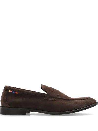 Paul Smith Almond Toe Slip-on Shoes In Brown
