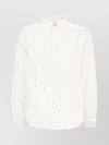 Paul Smith Alphabet Print Button-down Collar Shirt In White