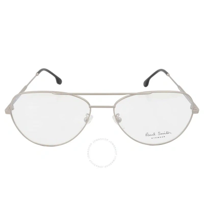 Paul Smith Angus Demo Pilot Unisex Eyeglasses Psop006v2 003 58 In Silver