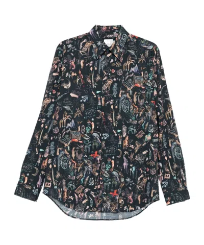 PAUL SMITH ANIMAL-PRINT LONG-SLEEVED SHIRT