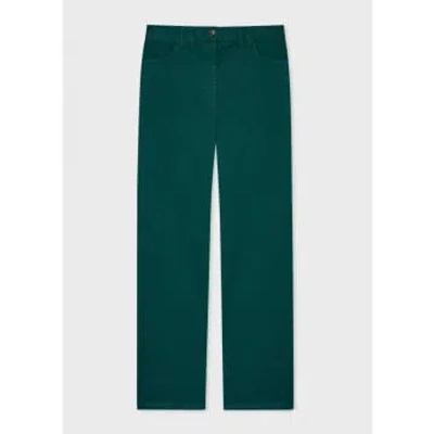 Paul Smith Ankle Grazer Chino Trousers Col: 46 Teal, Size: 12 In Green
