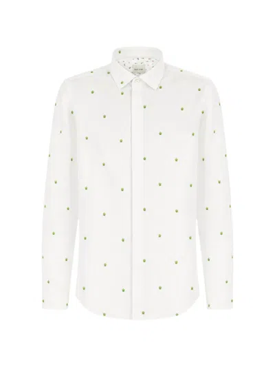 PAUL SMITH APPLE-PRINT POPLIN SHIRT