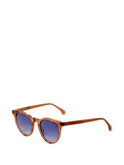 Paul Smith Archer Round-frame Sunglasses In Brown