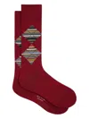 Paul Smith Argyle-pattern Socks In Red