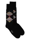 Paul Smith Argyle Socks In Black
