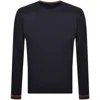 Paul Smith Artist Rib Sweatshirt Navy In Black