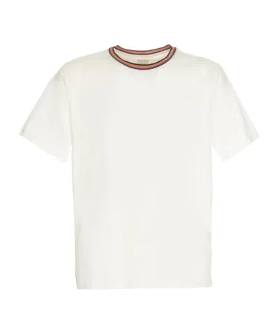 PAUL SMITH PAUL SMITH ARTIST STRIPE COLLAR T-SHIRT