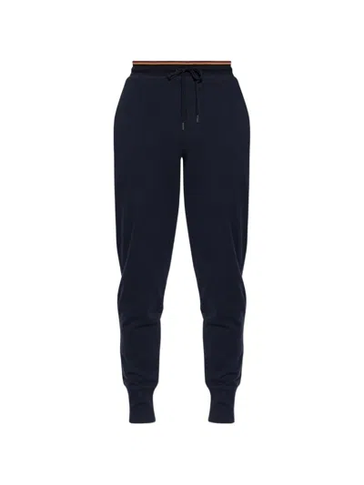 Paul Smith Artist Stripe Cotton Sweatpants In Blue