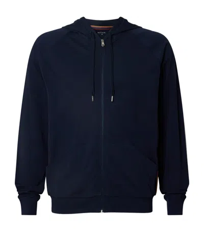 Paul Smith Artist Stripe Hoodie In Blue