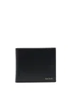 Paul Smith Leather Bifold Wallet Horizontal Folding Design In Black