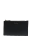 Paul Smith Artist Stripe-print Zipped Cardholder In Black