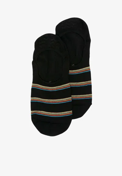 Paul Smith Artist Stripe Socks In Black