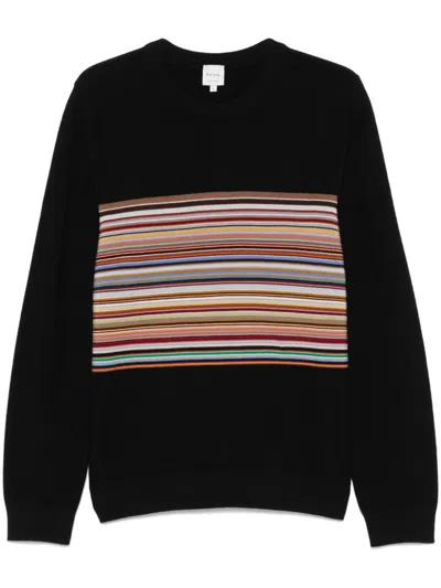 Paul Smith Artist-stripe Sweater In Black