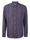 Paul Smith Striped Long-sleeved Shirt In Multi
