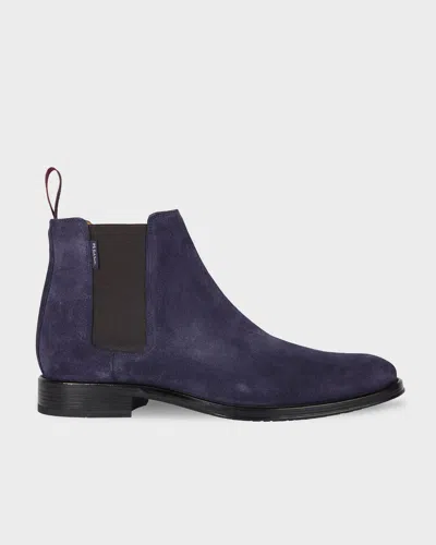 Paul Smith Augustus Mens Suede Boots In Blue