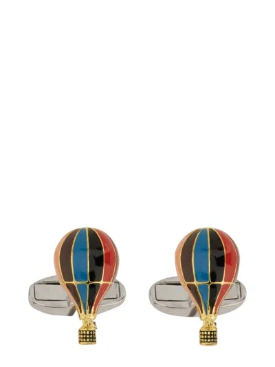 Paul Smith Signature Stripe Hot Air Balloon Cufflinks In Multicolour