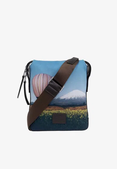 Paul Smith Balloon Mount Fuji Print Shoulder Bag In Multicolor