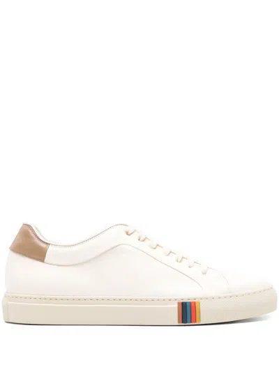 Paul Smith Basso Low-top Leather Trainers In Neutrals