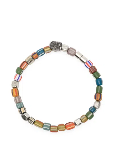 Paul Smith Beaded Pendant Bracelet In Pattern