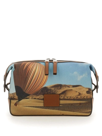 Paul Smith Beauty Case With Signature Stripe Balloon Print In Printed