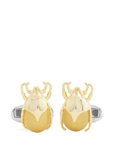 Paul Smith Beetle Cufflinks In Gold