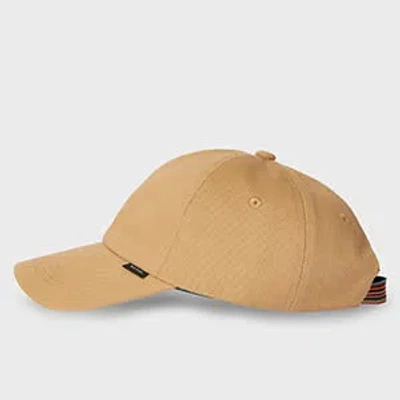 Paul Smith Beige Cotton 'signature Stripe' Cap White In Brown