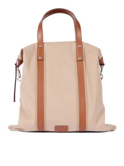 Paul Smith Beige Duffle Tote Bag