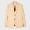 Paul Smith Beige Linen Buggy-lined Blazer White In White