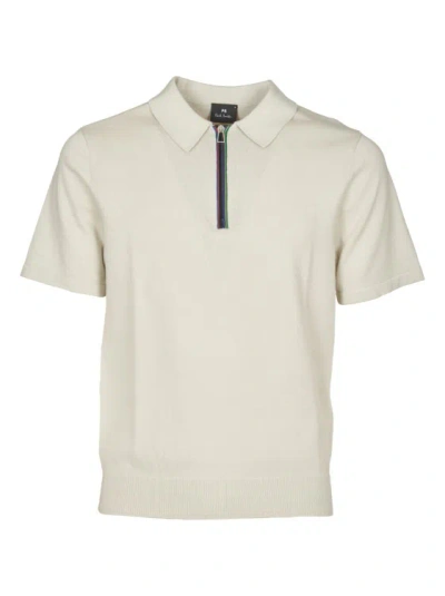 Paul Smith Beige Polo Shirt In White
