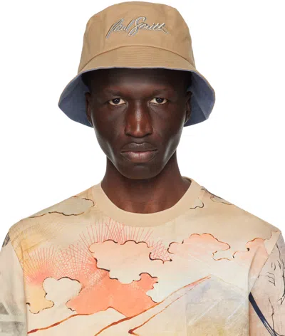 Paul Smith Beige Shadow Bucket Hat In 62 Browns