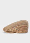 Paul Smith Beige 'signature Stripe' Flat Cap Brown