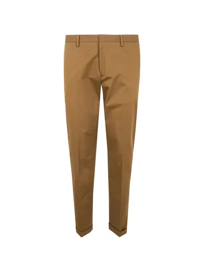 Paul Smith Belt-loops Trousers In Brown