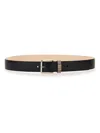 Paul Smith Leather Signature Stripe Belt In Black
