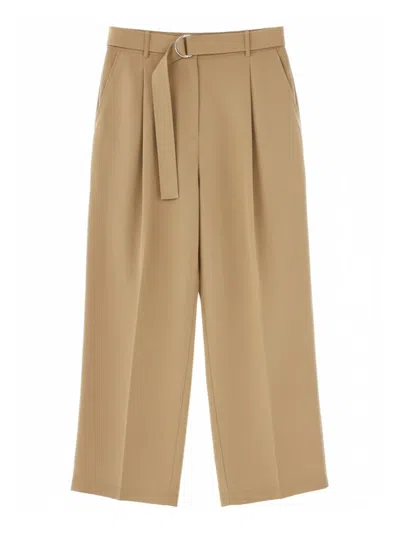 Paul Smith Belted Pants In Brown