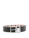 Paul Smith Adjustable Length Silver-tone Buckle Belts In Black