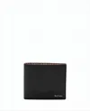 Paul Smith Bifold Wallet In Smooth Cowhide Leather In Black