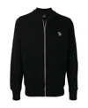 Paul Smith Full Zip Hooded Sweatshirt With Embroidered Detail In Black