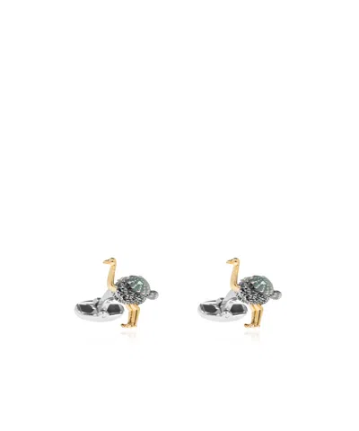 Paul Smith Bird Motif Cufflinks In Multi
