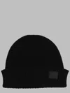 Paul Smith Ribbed Texture Hat Folded Cuff In Black