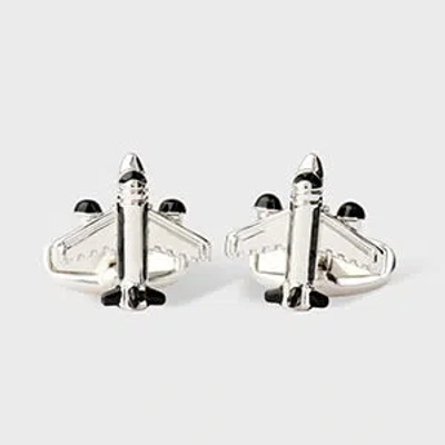 Paul Smith Airplane Cufflinks In Silver