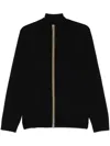 Paul Smith Stand-up Collar Long Sleeves Cardigan In Black